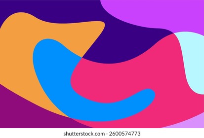 Fluid wave colorful abstract background dynamic vector. Summer Background