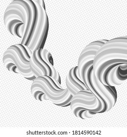  fluid wave. Duotone abstract compositions with gradient 3d flow shape. Innovation modern background design for cover, landing page.
