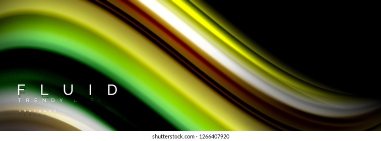 Fluid wave line background or pattern. Geometric technology abstract background. Movement effect. Vector illustration