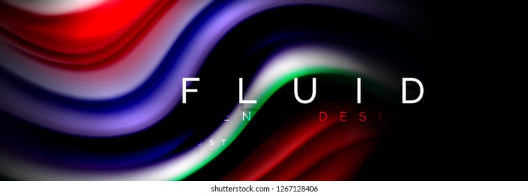 Fluid wave line background or pattern. Geometric technology abstract background. Movement effect. Vector illustration