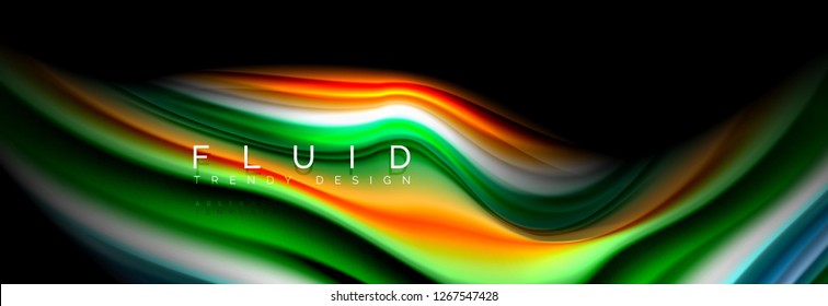 Fluid wave line background or pattern. Geometric technology abstract background. Movement effect. Vector illustration