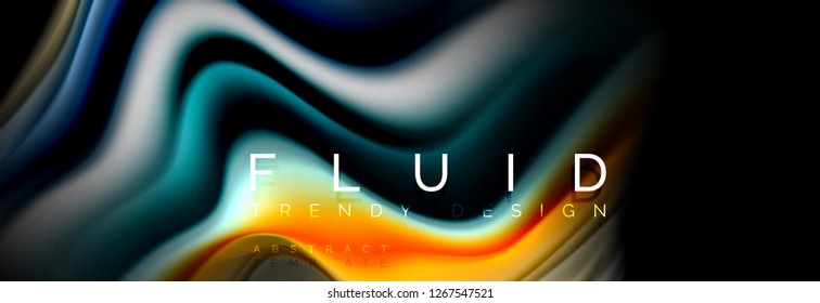 Fluid wave line background or pattern. Geometric technology abstract background. Movement effect. Vector illustration