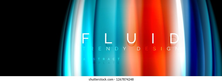 Fluid wave line background or pattern. Geometric technology abstract background. Movement effect. Vector illustration