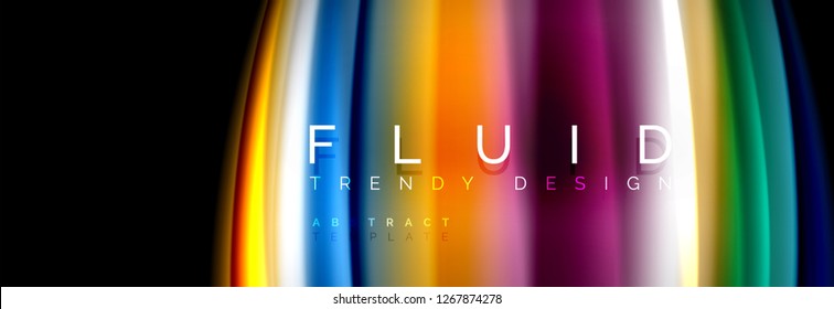 Fluid wave line background or pattern. Geometric technology abstract background. Movement effect. Vector illustration