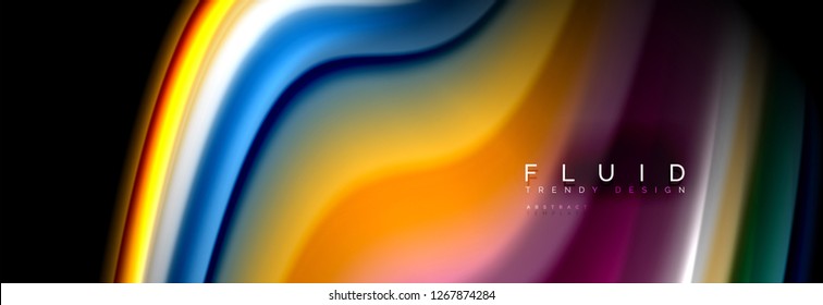 Fluid wave line background or pattern. Geometric technology abstract background. Movement effect. Vector illustration