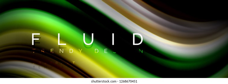 Fluid wave line background or pattern. Geometric technology abstract background. Movement effect. Vector illustration
