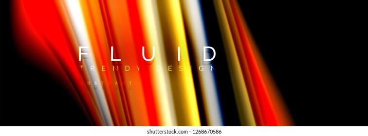 Fluid wave line background or pattern. Geometric technology abstract background. Movement effect. Vector illustration