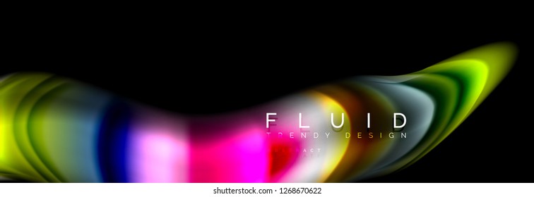 Fluid wave line background or pattern. Geometric technology abstract background. Movement effect. Vector illustration