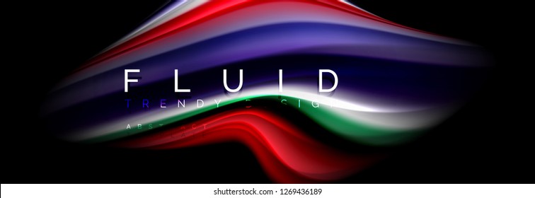 Fluid wave line background or pattern. Geometric technology abstract background. Movement effect. Vector illustration
