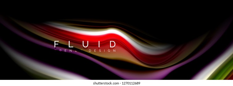 Fluid wave line background or pattern. Geometric technology abstract background. Movement effect. Vector illustration