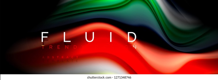 Fluid wave line background or pattern. Geometric technology abstract background. Movement effect. Vector illustration
