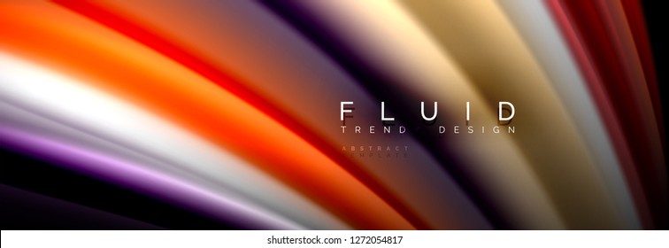 Fluid wave line background or pattern. Geometric technology abstract background. Movement effect. Vector illustration