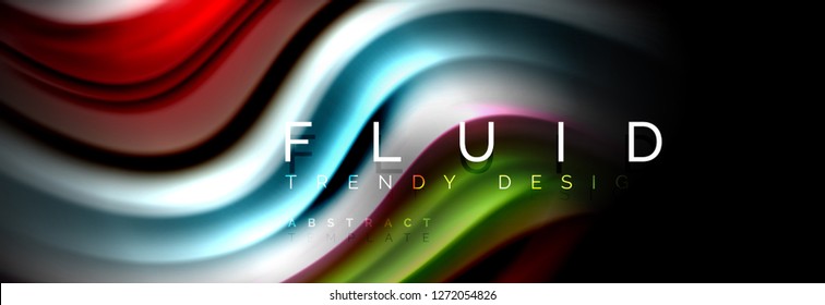 Fluid wave line background or pattern. Geometric technology abstract background. Movement effect. Vector illustration