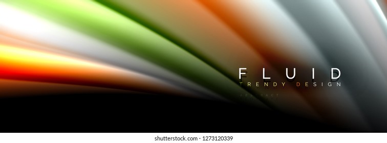 Fluid wave line background or pattern. Geometric technology abstract background. Movement effect. Vector illustration