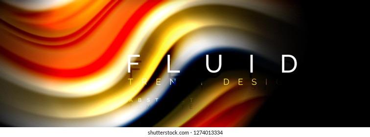 Fluid wave line background or pattern. Geometric technology abstract background. Movement effect. Vector illustration