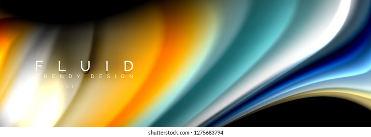 Fluid wave line background or pattern. Geometric technology abstract background. Movement effect. Vector illustration
