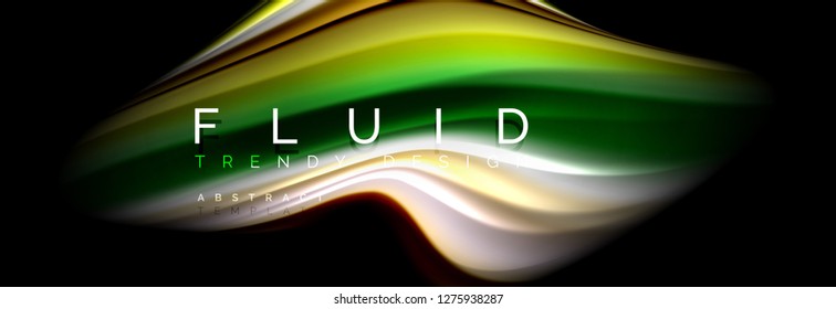 Fluid wave line background or pattern. Geometric technology abstract background. Movement effect. Vector illustration