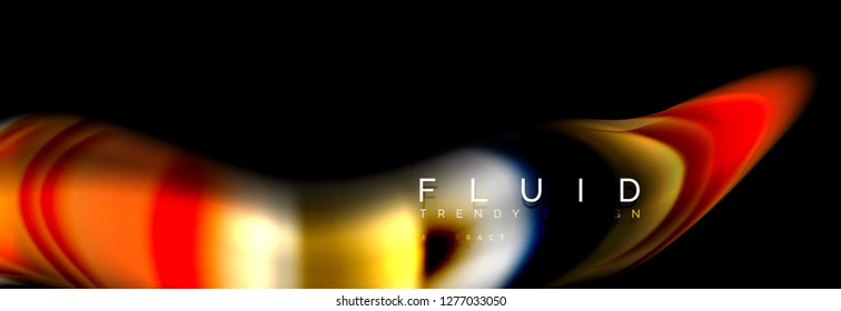 Fluid wave line background or pattern. Geometric technology abstract background. Movement effect. Vector illustration