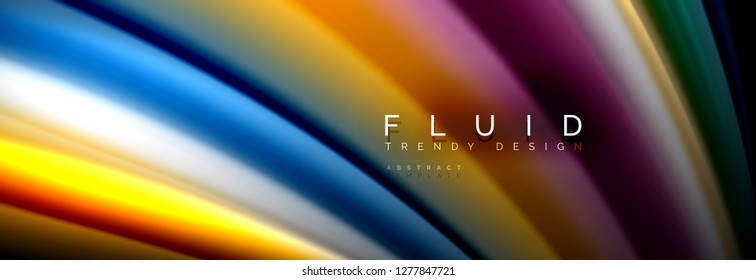 Fluid wave line background or pattern. Geometric technology abstract background. Movement effect. Vector illustration