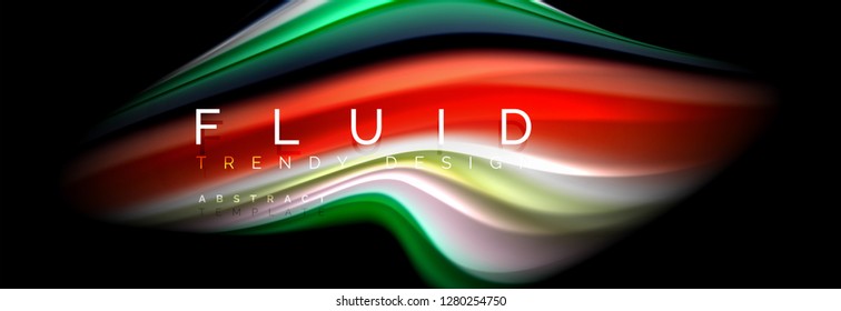 Fluid wave line background or pattern. Geometric technology abstract background. Movement effect. Vector illustration