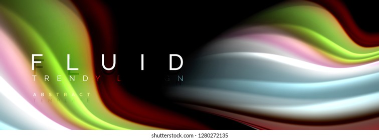 Fluid wave line background or pattern. Geometric technology abstract background. Movement effect. Vector illustration