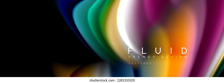 Fluid wave line background or pattern. Geometric technology abstract background. Movement effect. Vector illustration