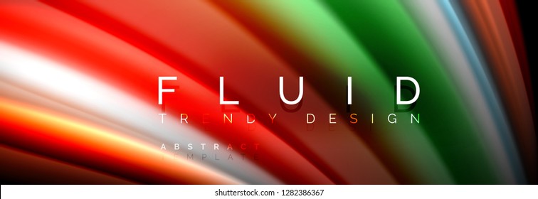 Fluid wave line background or pattern. Geometric technology abstract background. Movement effect. Vector illustration