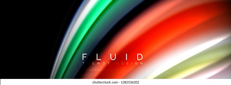 Fluid wave line background or pattern. Geometric technology abstract background. Movement effect. Vector illustration