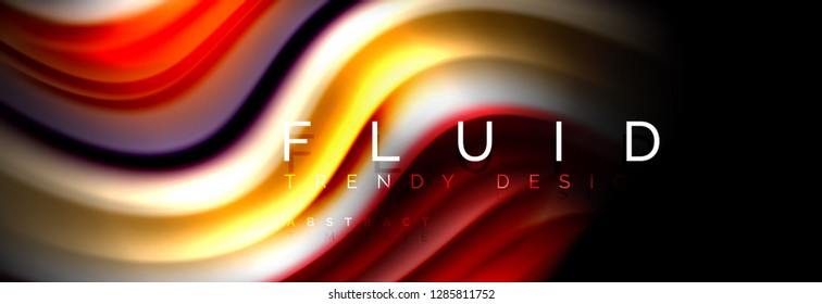 Fluid wave line background or pattern. Geometric technology abstract background. Movement effect. Vector illustration