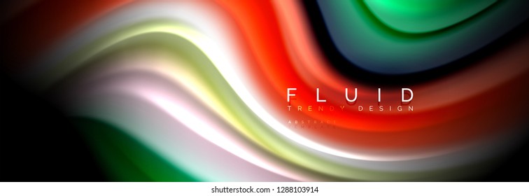 Fluid wave line background or pattern. Geometric technology abstract background. Movement effect. Vector illustration