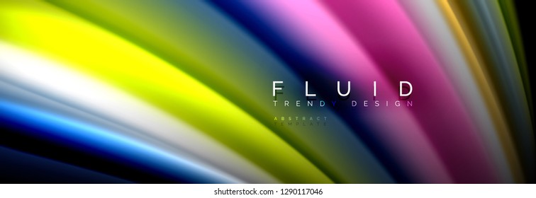 Fluid wave line background or pattern. Geometric technology abstract background. Movement effect. Vector illustration