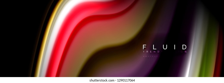 Fluid wave line background or pattern. Geometric technology abstract background. Movement effect. Vector illustration