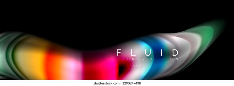 Fluid wave line background or pattern. Geometric technology abstract background. Movement effect. Vector illustration