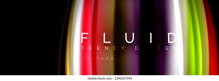Fluid wave line background or pattern. Geometric technology abstract background. Movement effect. Vector illustration