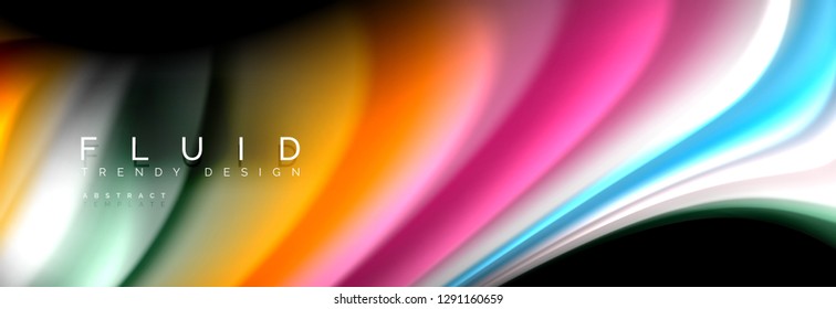 Fluid wave line background or pattern. Geometric technology abstract background. Movement effect. Vector illustration