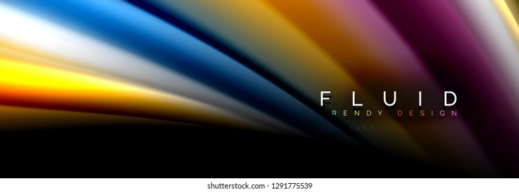 Fluid wave line background or pattern. Geometric technology abstract background. Movement effect. Vector illustration