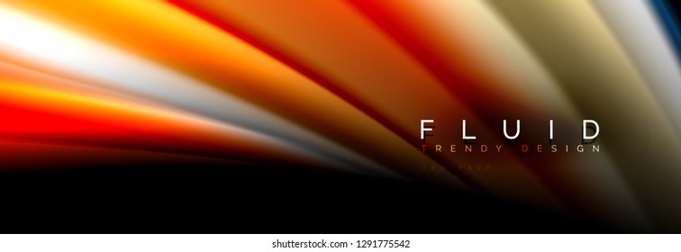 Fluid wave line background or pattern. Geometric technology abstract background. Movement effect. Vector illustration