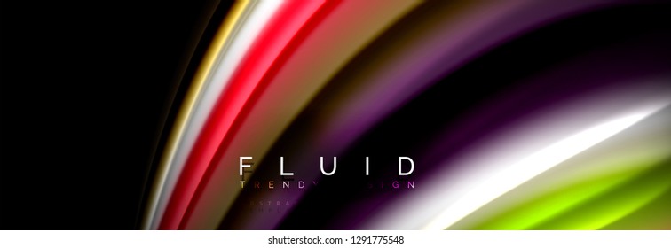 Fluid wave line background or pattern. Geometric technology abstract background. Movement effect. Vector illustration