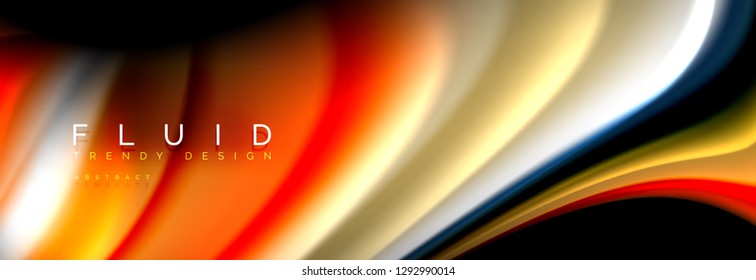 Fluid wave line background or pattern. Geometric technology abstract background. Movement effect. Vector illustration