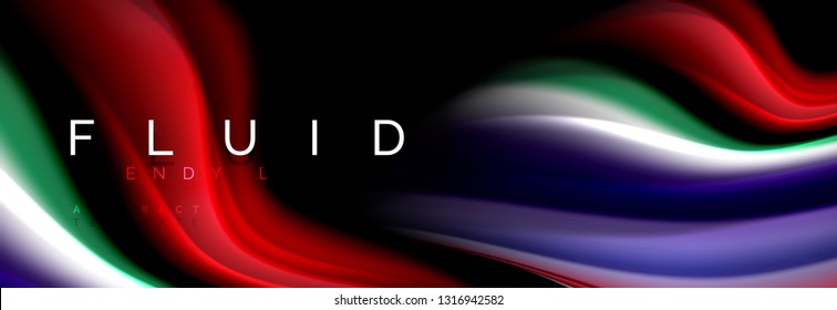 Fluid wave line background or pattern. Geometric technology abstract background. Movement effect. Vector illustration