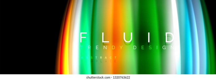 Fluid wave line background or pattern. Geometric technology abstract background. Movement effect. Vector illustration