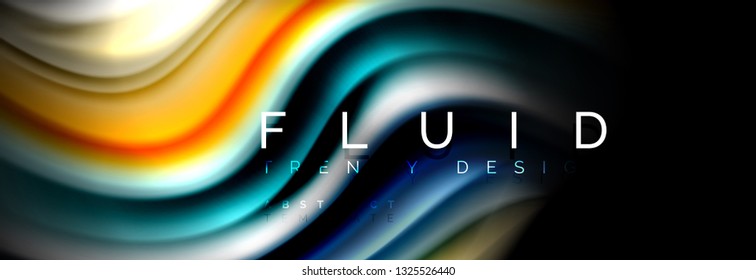 Fluid wave line background or pattern. Geometric technology abstract background. Movement effect. Vector illustration