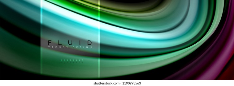 Fluid wave line, color vector background
