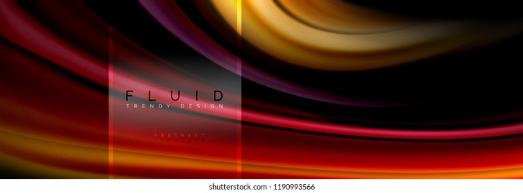 Línea de onda fluida, fondo del vector de color