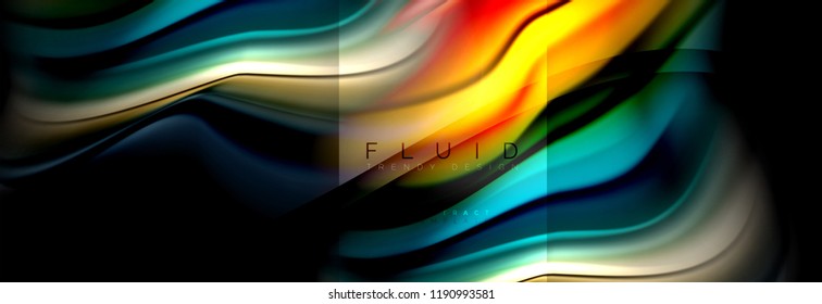 Línea de onda fluida, fondo del vector de color