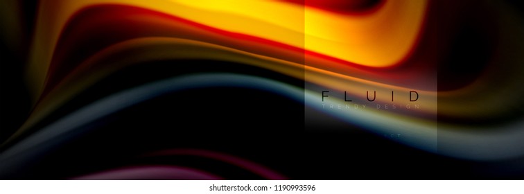 Línea de onda fluida, fondo del vector de color