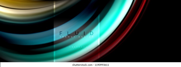 Línea de onda fluida, fondo del vector de color