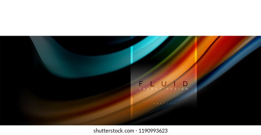 Línea de onda fluida, fondo del vector de color