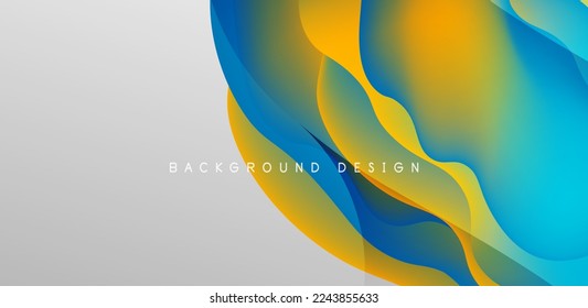 Fluid waves abstract background for covers, templates, flyers, placards, brochures, banners