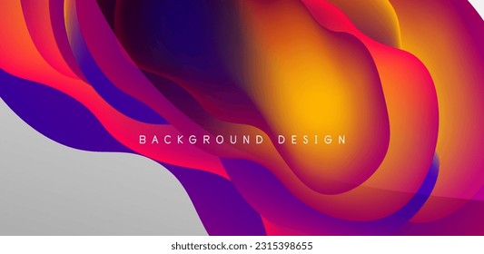 Fluid waves abstract background for covers, templates, flyers, placards, brochures, banners